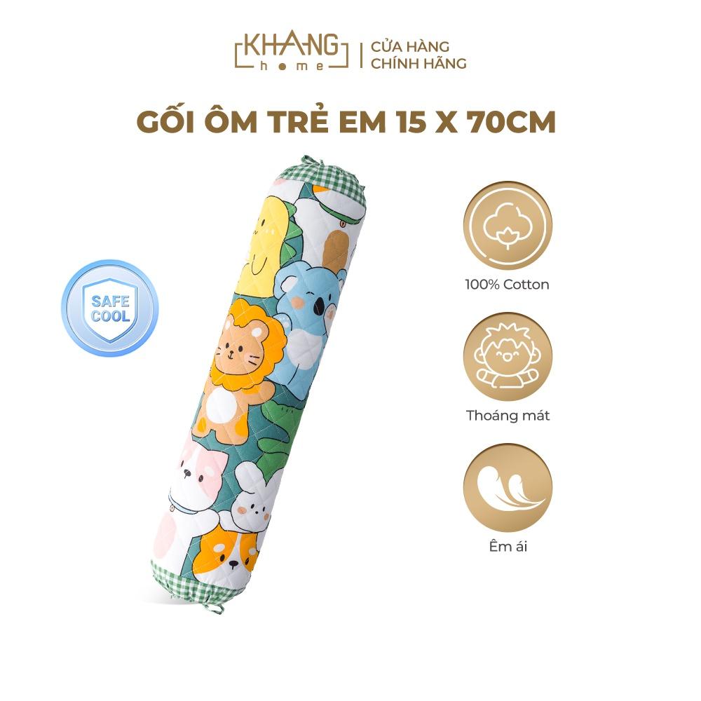 Gối Ôm Trẻ Em Cao Cấp Khang Home Êm Ái Cho Bé Ngủ Ngon Size 15x70cm