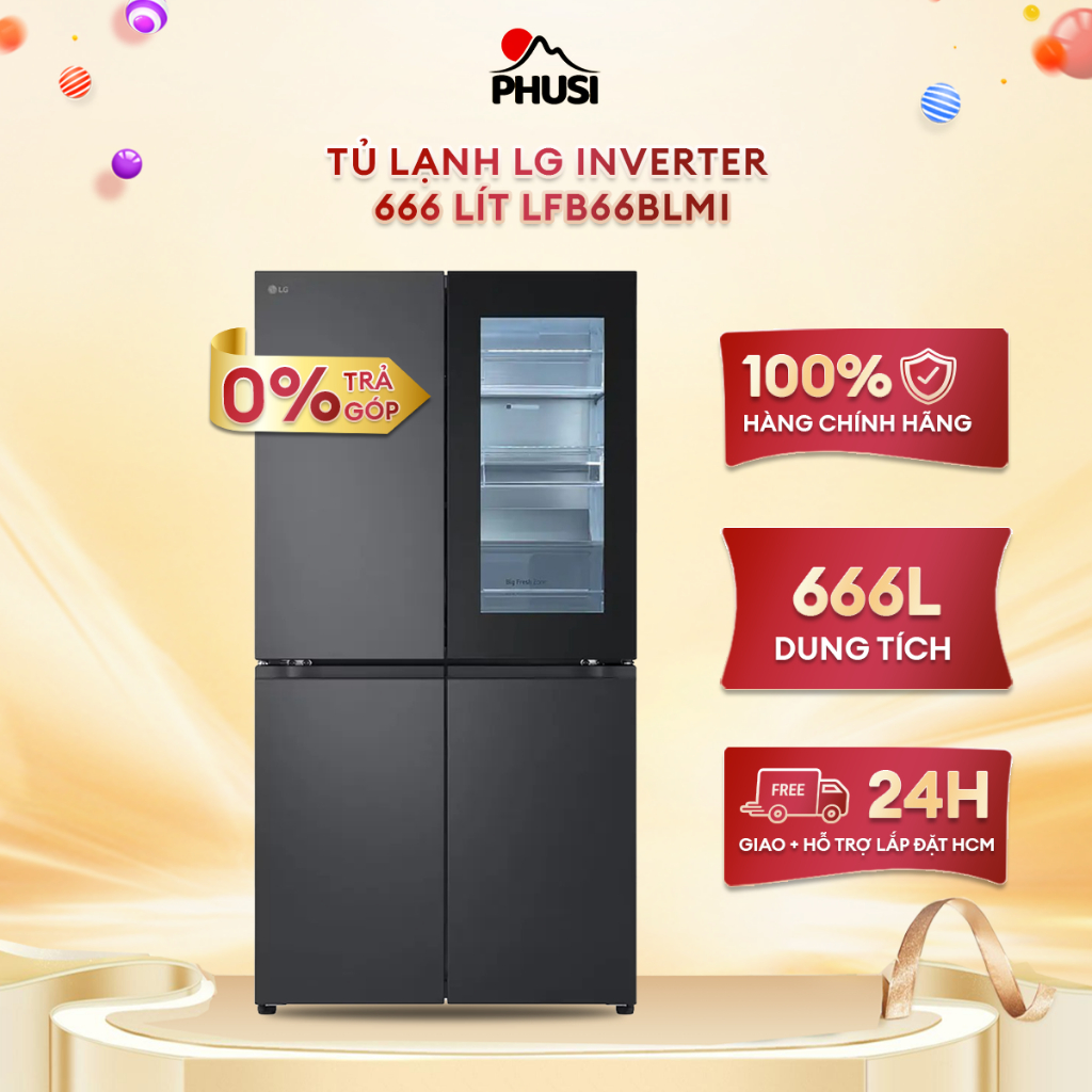 LFB66BLMI - Tủ lạnh LG Inverter 666 lít Multi Door InstaView LFB66BLMI - Hàng Chính Hãng - Chỉ Giao Hồ Chí Minh