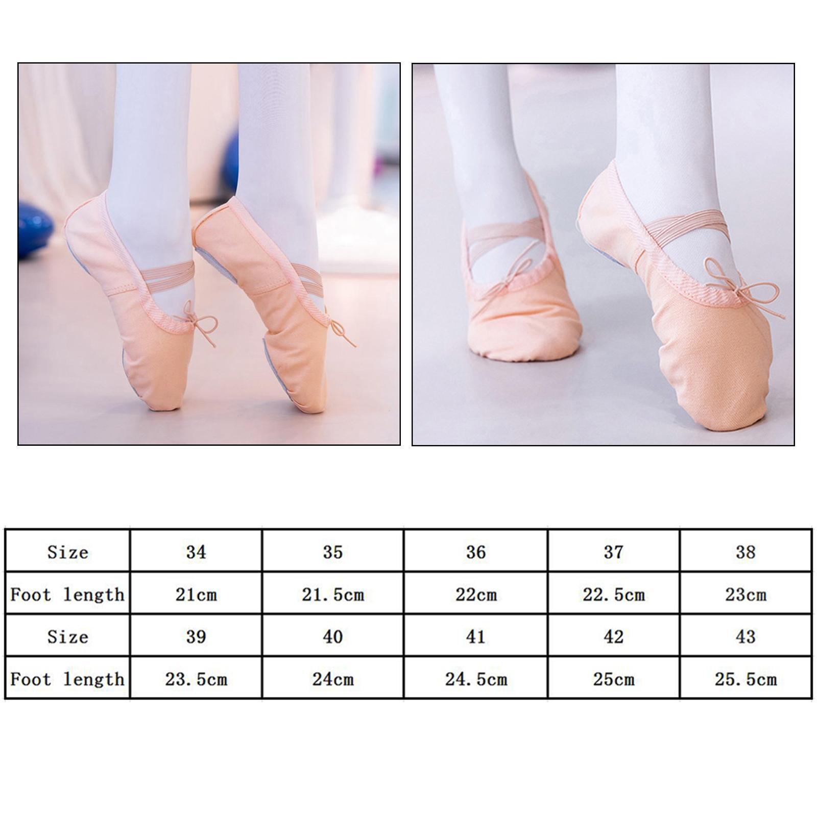 Ballet Dance Shoes Pointe Shoes Flats Dance Slipper Split 34