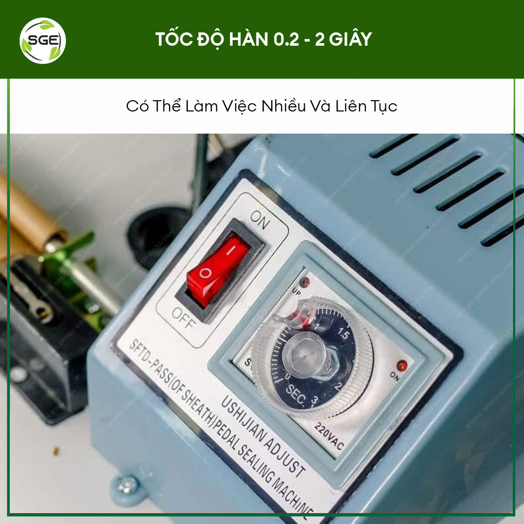 Máy hàn miệng túi dập chân FS01-60cm. Hàn được nhiều loại túi. Hàng chính hãng Thái Lan