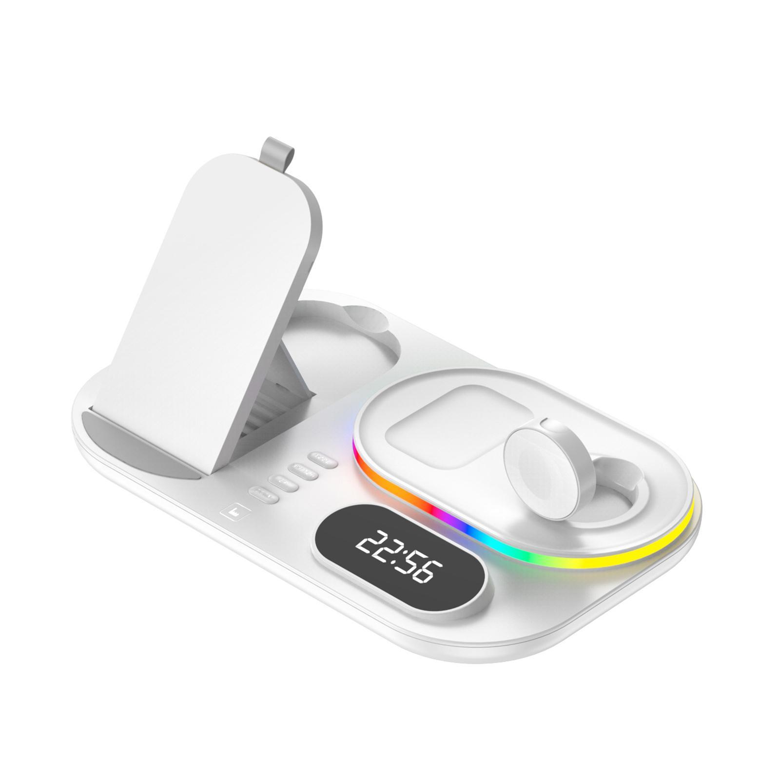 3 IN 1 Wireless Charger Stand Fast Charging Dock Adjustable Black