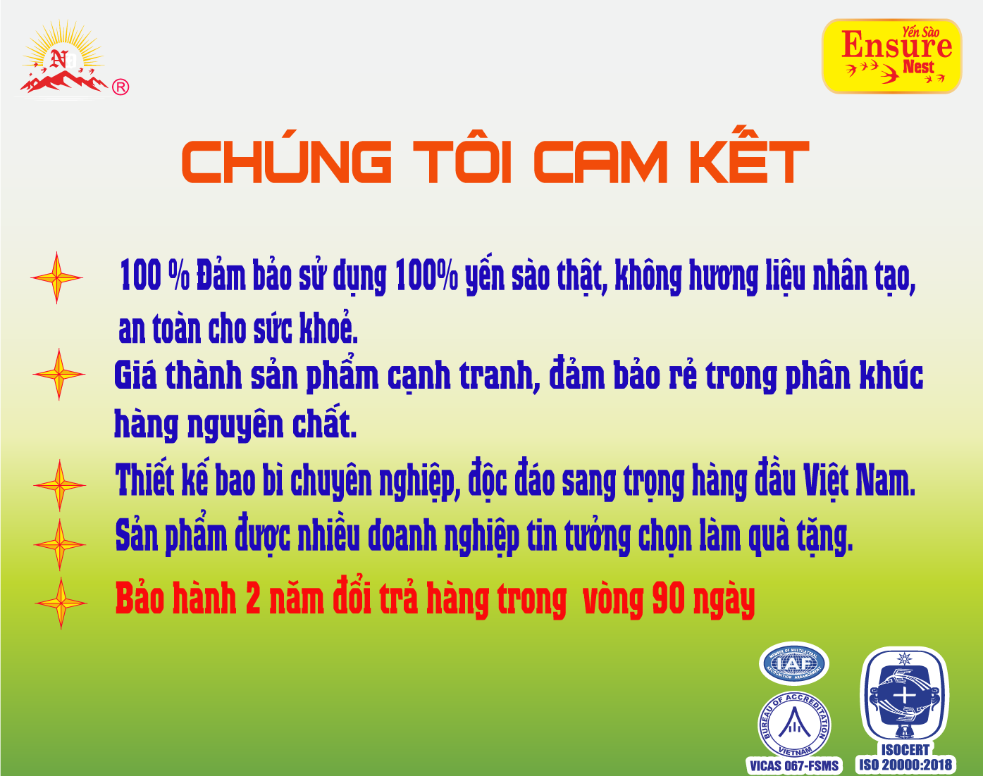 Yến Chưng Không Đường Ensure Nest Với 300mg(25%) Yến Tươi Khánh Hoà hủ 70ml
