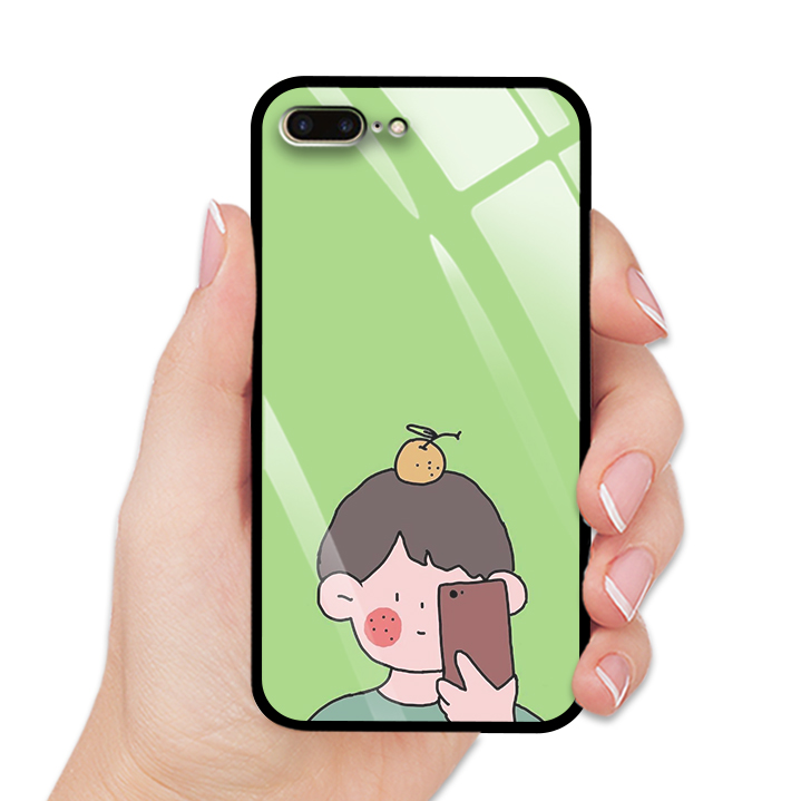 Ốp Lưng Cho Điện Thoại IPHONE 7 PLUS/IPHONE 8 PLUS - Mặt Lưng Kính Cường Lực - 7898 BOY01 - Hàng Chính Hãng