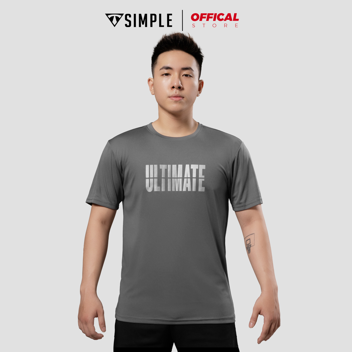Áo Thể Thao Nam TSIMPLE cổ tròn tay ngắn tập gym vải thun lạnh thoáng mát co giãn chuẩn form MSSAHP008