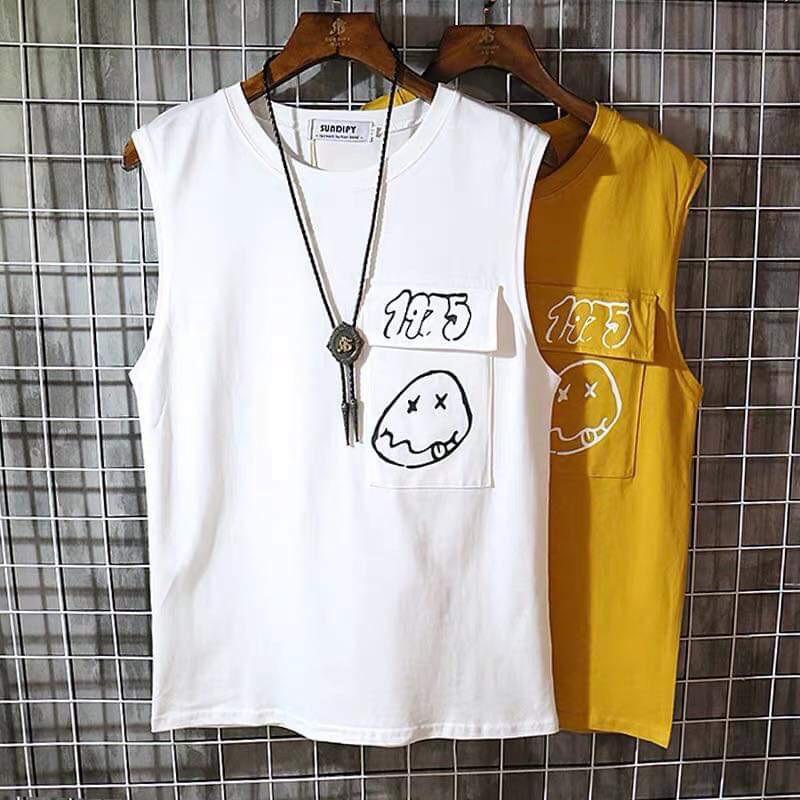 Áo thun hở nách vải thun cotton mềm mịn thấm hút mồ hôi form 75kg