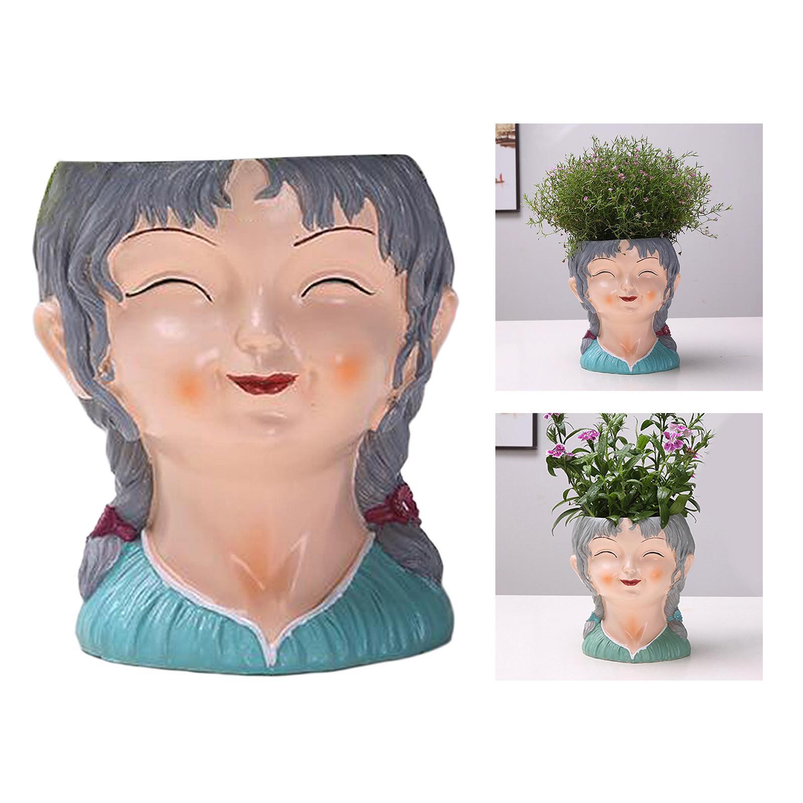 2Pcs Flower Pot Head Plant Succulent Flowerpot
