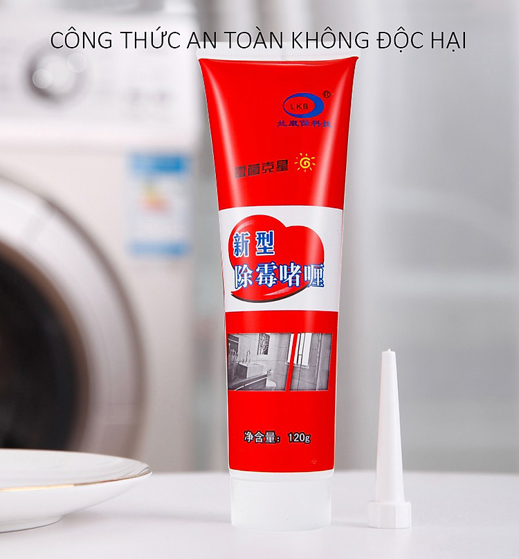 Gel tẩy mốc đa năng LKB 120ml - Tẩy nấm mốc silicon, gioăng cao su máy giặt, mốc chân tường - Loại Cực Mạnh - Hàng Chính Hãng