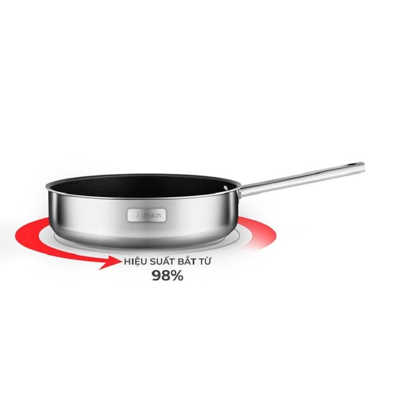Chảo Elmich Inox 2 Lớp Cao Cấp Đáy Liền Tri-max XS EL-3752 Size 24cm