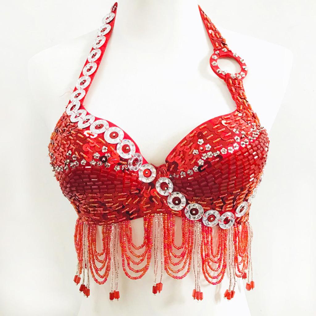Womens Belly Dance Costume Bra Top Indian Belly Dancer Performance Outfit
