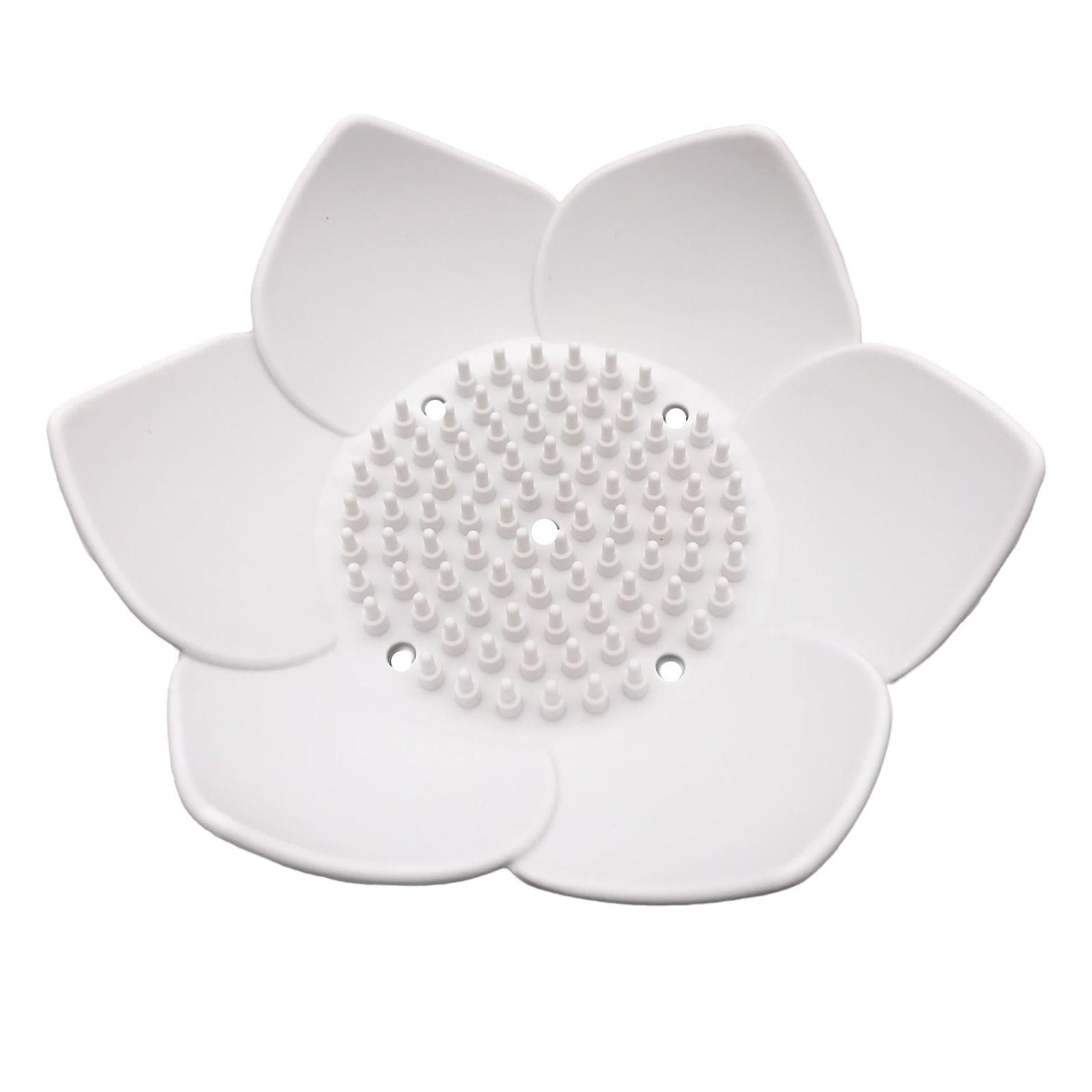 Portable Soap Dish Soap Holder with Drainage Soap Tray for Bathroom Shower White