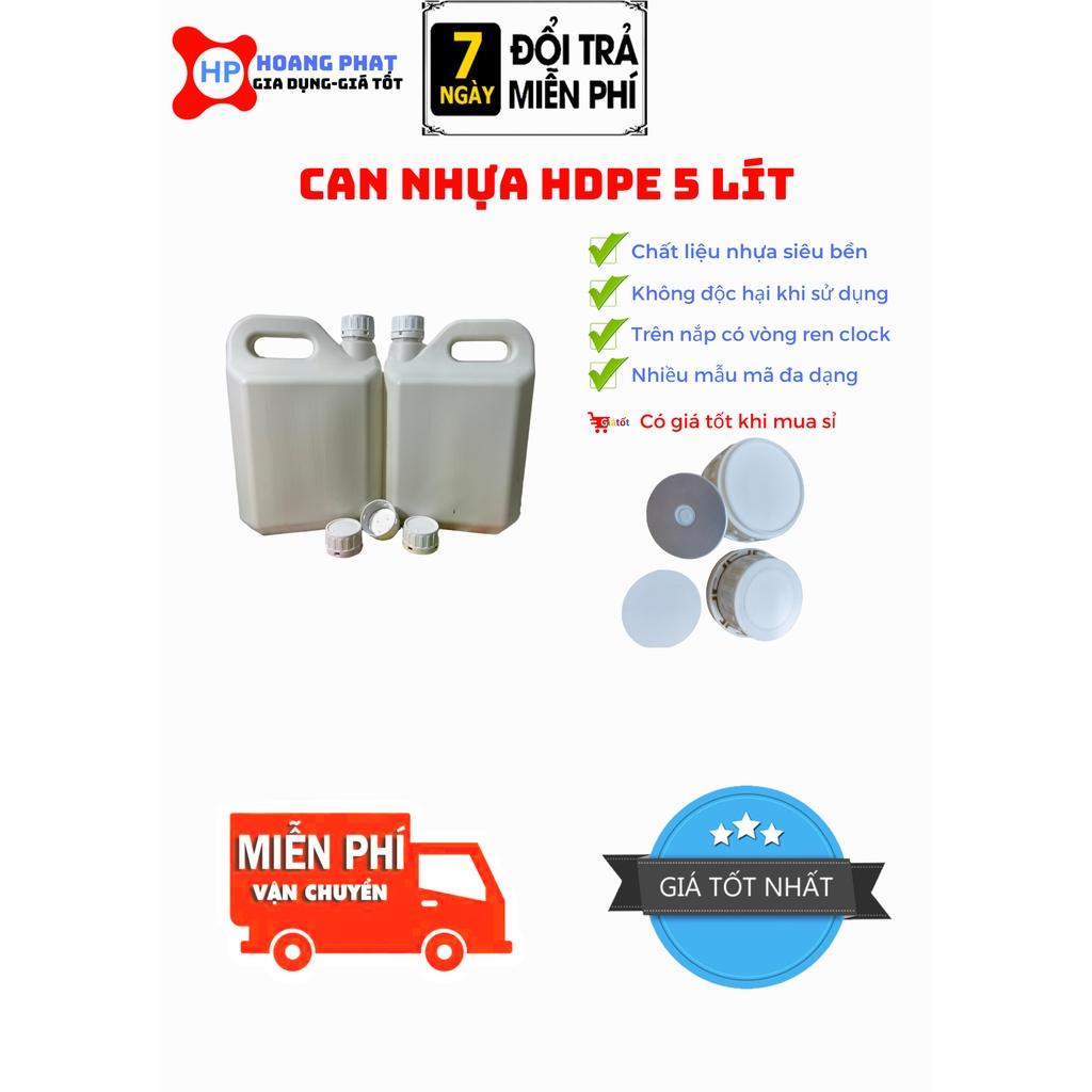 Can Nhựa HDPE 5 Lit Có Nắp + Seal Chống Tràn