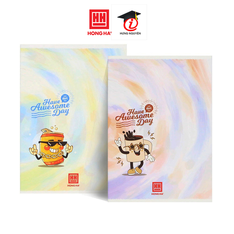 Vở kẻ ngang Hồng Hà 72 trang - May gáy - Studh Moka 1460 định lượng 70 m2 độ sáng 90-92 ISO Khổ vở 180 x 252 mm (Giao bìa ngẫu nhiên)