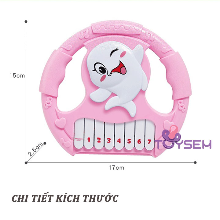 Đồ chơi đàn piano 7 phím cho bé dùng pin có nhạc - Đồ chơi âm nhạc cho bé - Quà tặng sinh nhật cho bé trai, bé gái