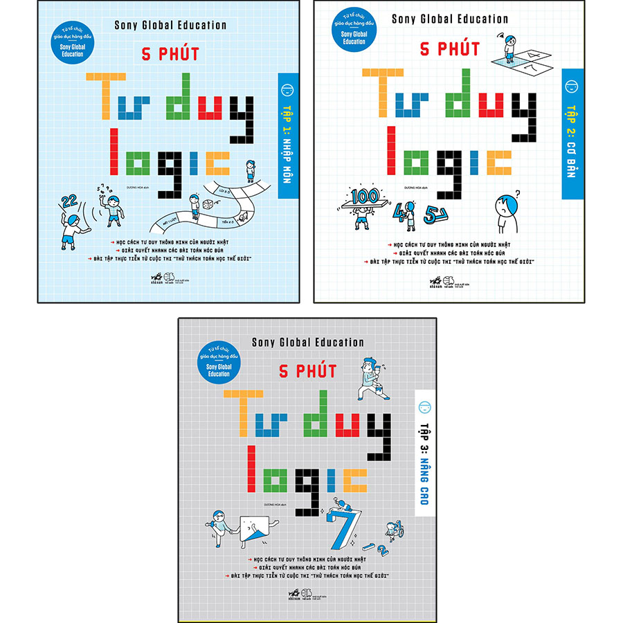 Combo 3 cuốn "5 phút tư duy logic"