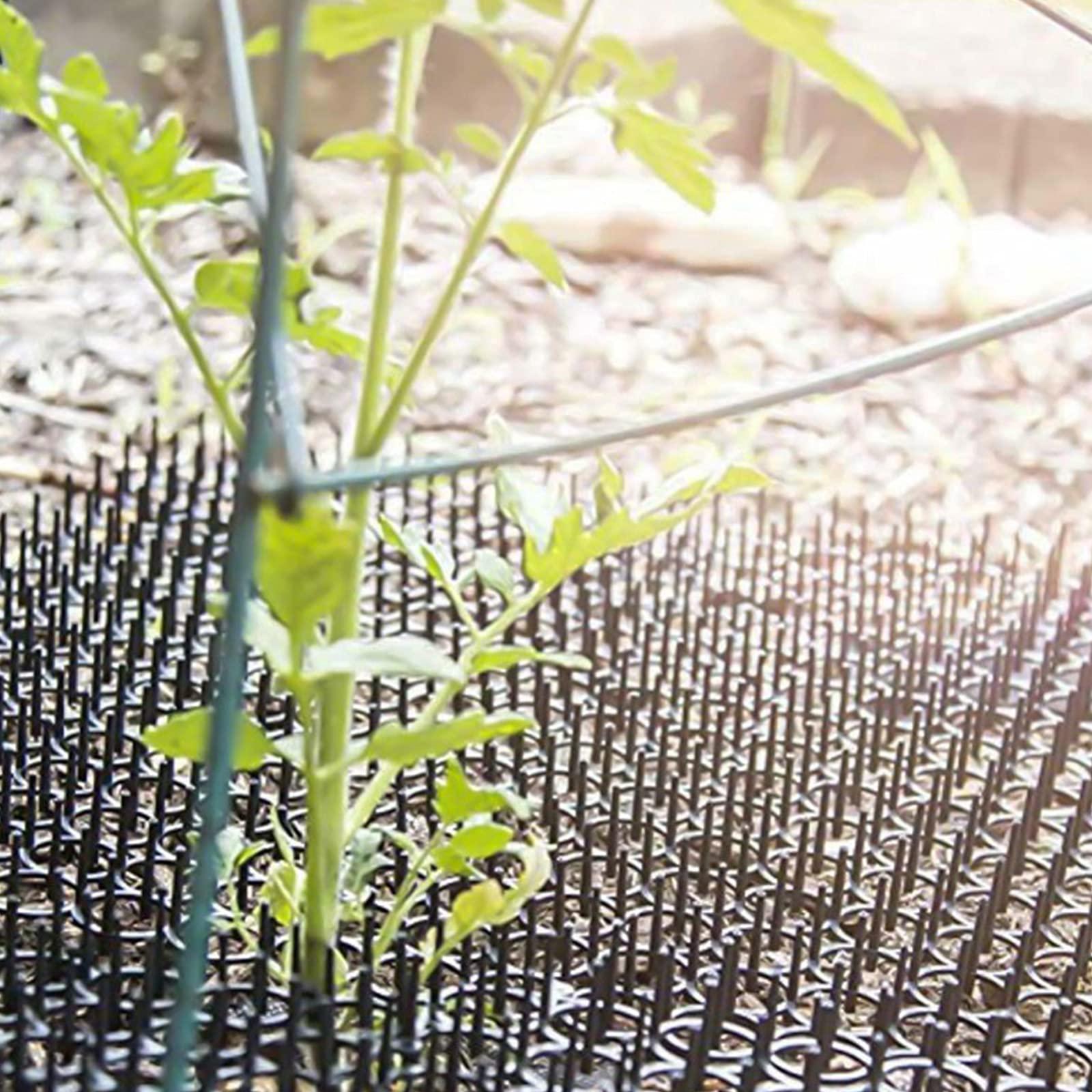 12 % Dải phòng thủ mèo hàng rào động vật, thảm spike với 4 móng sàn hình chữ U, lưới tản nhiệt động vật hàng rào vườn bảo vệ động vật cho vườn, hiên, ở nhà