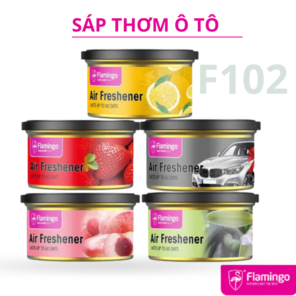 Sáp thơm ô tô, không gian gia đình, văn phòng, nhiều mùi hương Flamingo F102 - 50g - Hàng chính hãng