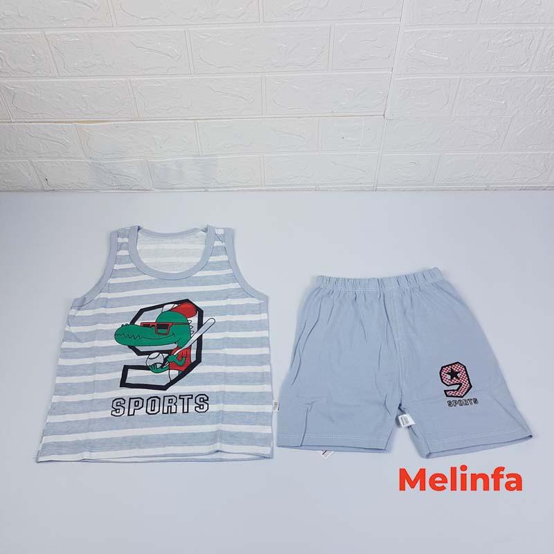 Bộ quần áo ba lỗ trẻ em, bộ cotton trẻ em bé trai và bé gái ba lỗ quần short mã VABD0129