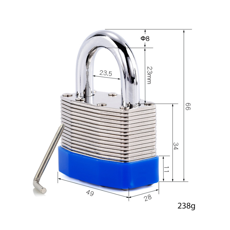 Khóa số 4 mã số với thân làm bằng thép tấm ghép chắc chắn, móc D8mm