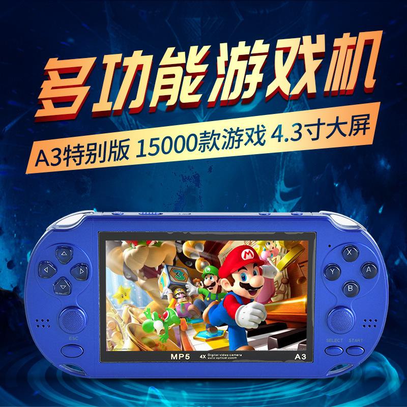 Đảm bảo chất lượng Máy chơi game A3 4.3 màn hình lớn cầm tay hoài cổ Máy chơi game PSP arcade 128-bit cổ điển máy chơi game cầm tay cho trẻ em