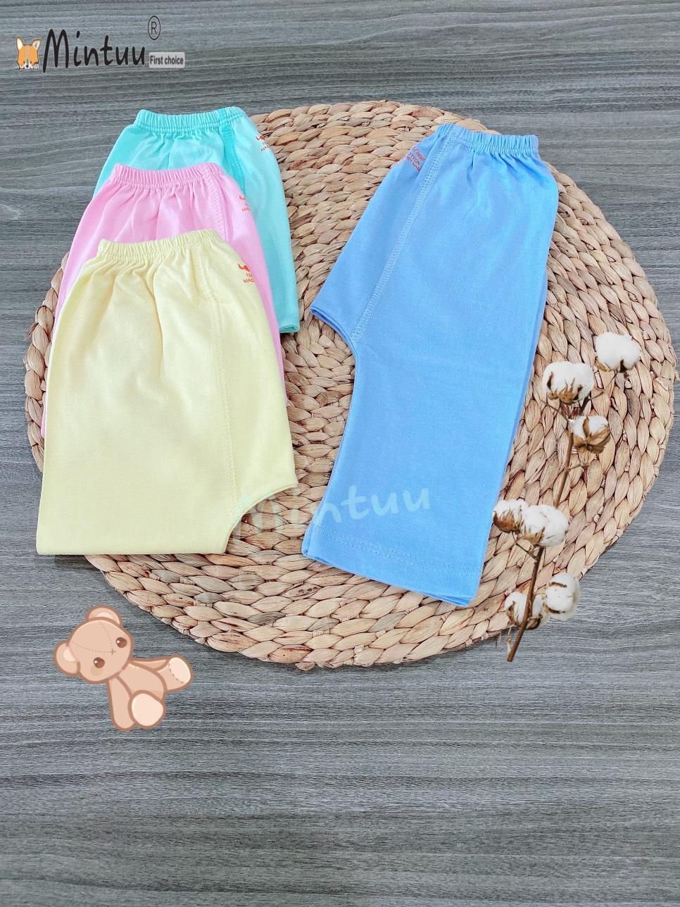 Quần đáy nêm, quần đóng bỉm màu cho bé sơ sinh thương hiệu MINTUU, chất liệu vải 100% cotton - Vàng