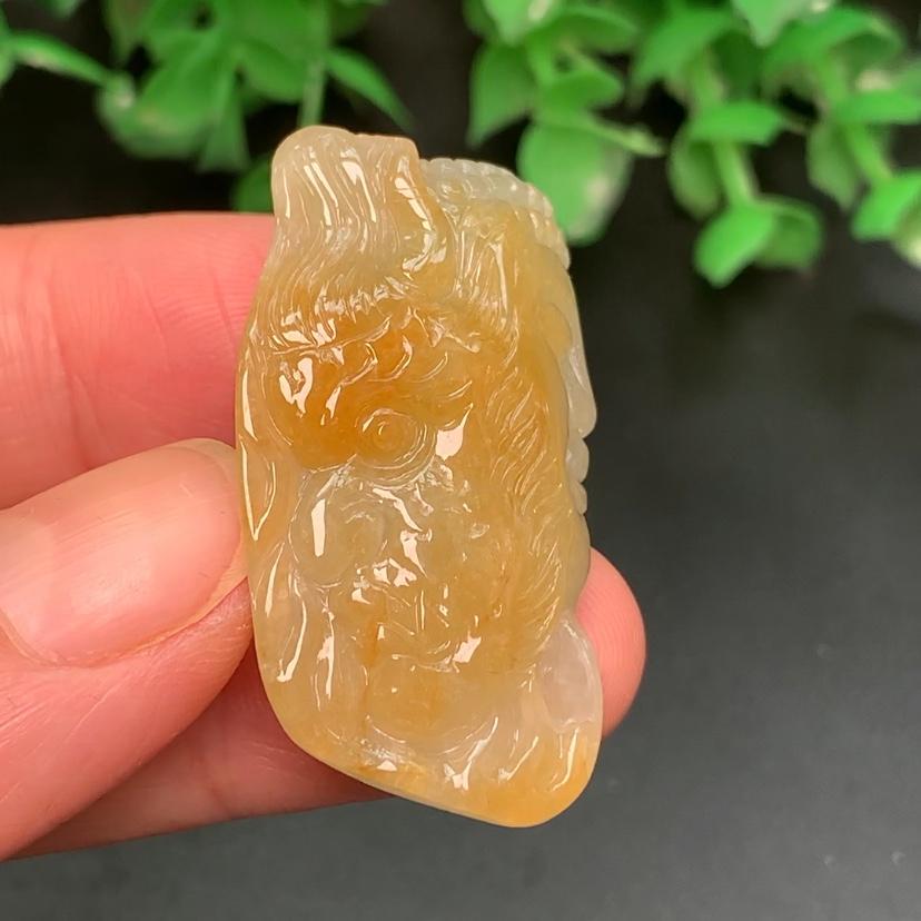 Mặt Phật thiện ác Ngọc phỉ thúy tự nhiên Jadeite A