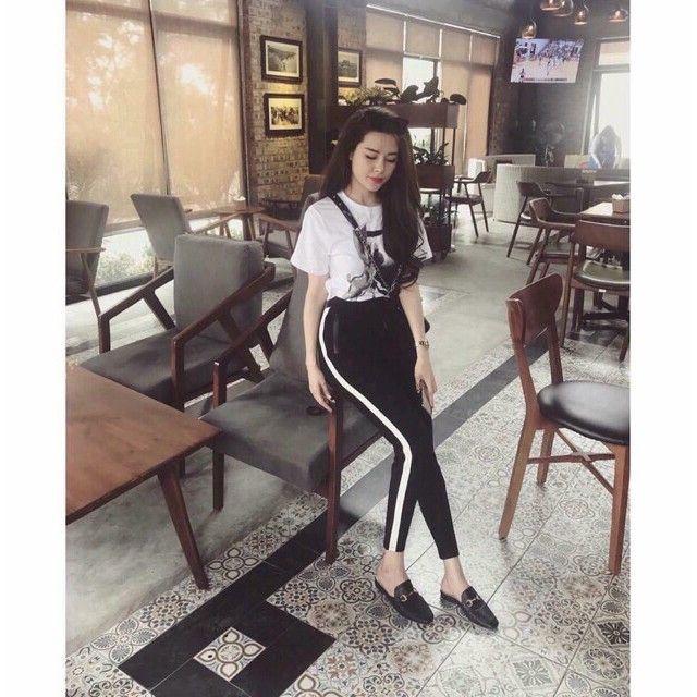 Quần baggy sọc cá tính chất vải cotton đẹp mềm co giãn tốt thời trang baggy 1 sọc cotton