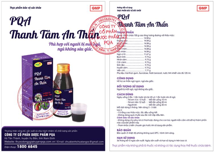 PQA Thanh Tâm An Thần là dược phẩm hỗ trợ giúp an thần ngủ ngon, ngủ sâu giấc cho người bị mất ngủ, thiếu ngủ, không ngủ sâu giấc.