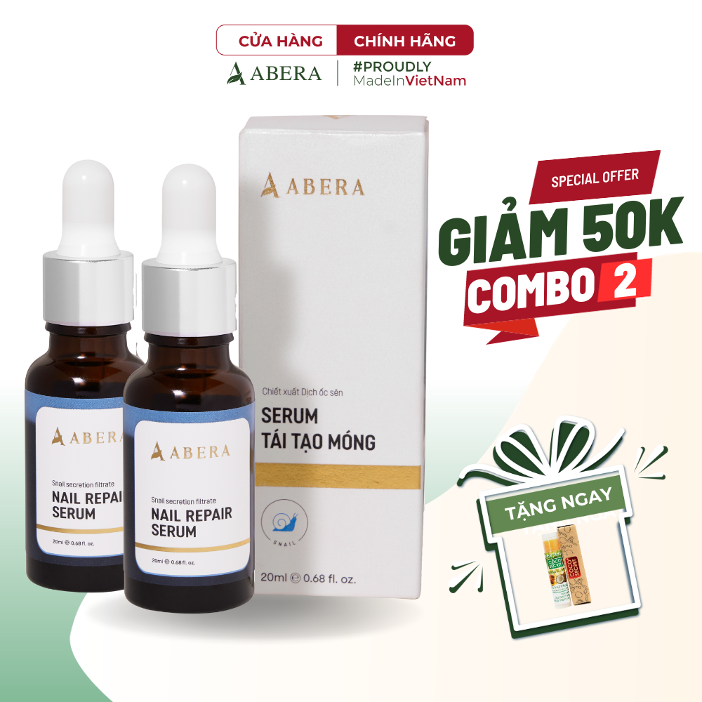 [Combo 2] Serum Phục Hồi Móng ABERA Dưỡng Móng NAIL REPAIR Giải Pháp Chăm Sóc Móng Tối Ưu