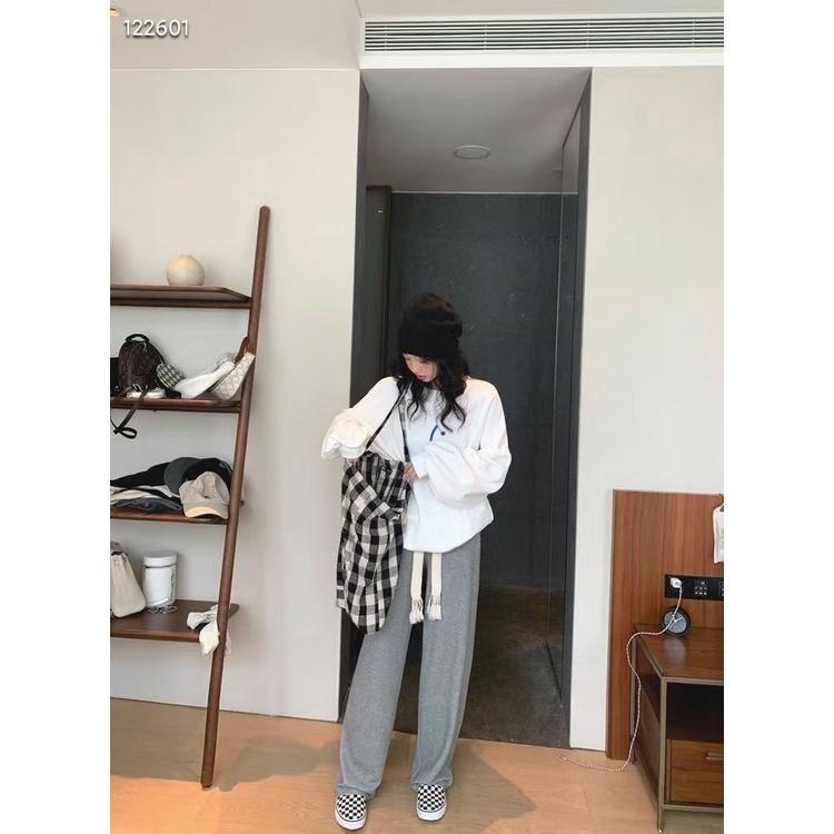 Áo nỉ nữ mặt cười tay dài form rộng ulzzang thu đông, áo sweater phong cách thời trang Elodie Studio