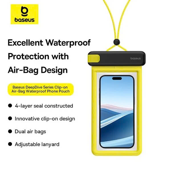 Túi Chống Nước Điện Thoại Baseus DeepDive Series Clip-on Air-Bag Waterproof Phone Pouch [ hàng chính hãng