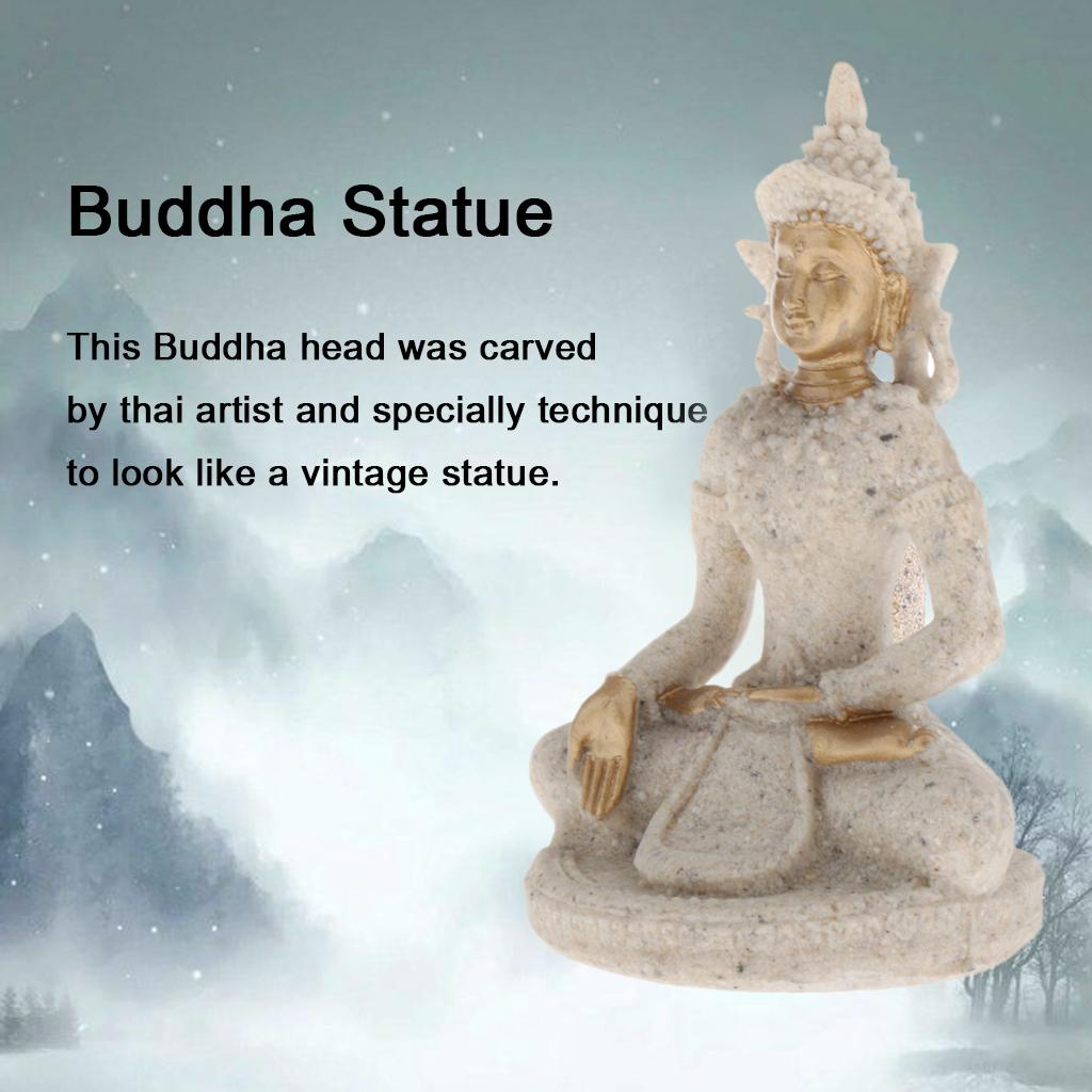 Small Meditating THAI BUDDHA Statue Figurine Home Yoga Zen Altar Decoration