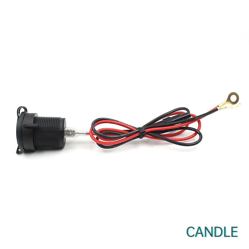 Đầu Sạc Usb Kép 12v Cho Xe Hơi / Xe Máy