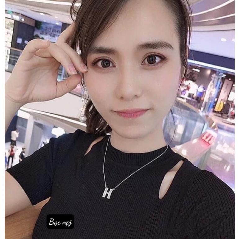 Dây chuyền chữ , Vòng cổ liền mặt chữ Cái Bạc Ta - Bạc Npj