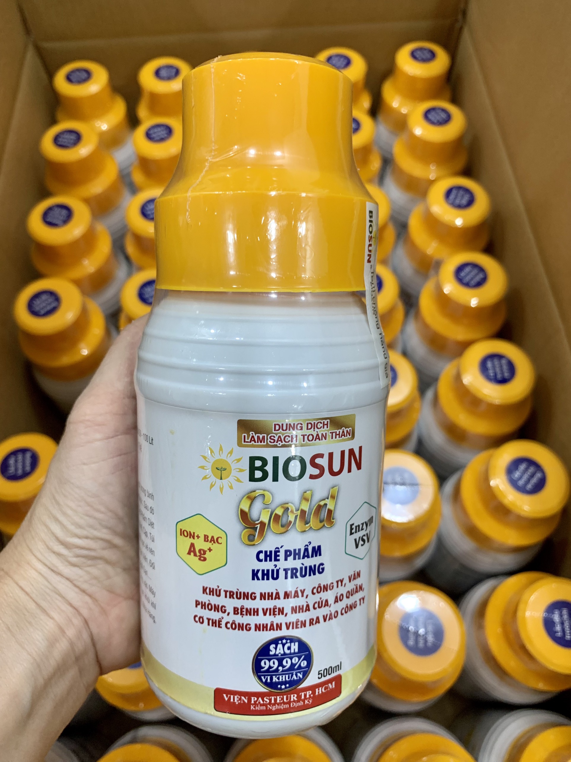 Dung dịch sát khuẩn BioSun nano bạc pha được 50 lít nước