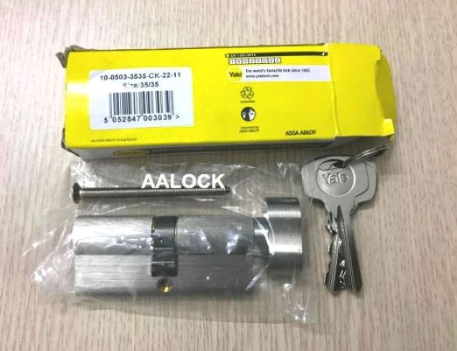 Ruột khóa cửa Yale 10-0503-3535-CK-22-11 một đầu chìa, một đầu chốt vặn