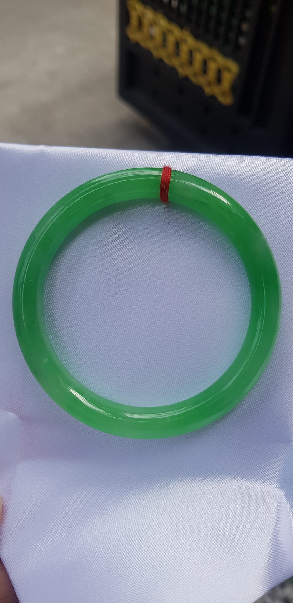 Vòng tay nữ đá cẩm thạch Lý Sịn A 55mm x cọng 8mm Màu Xanh lý tươi bóng đều đẹp Nữ 54kg - 63kg đeo mệnh Mộc mệnh Hỏa mệnh Thủy ạ