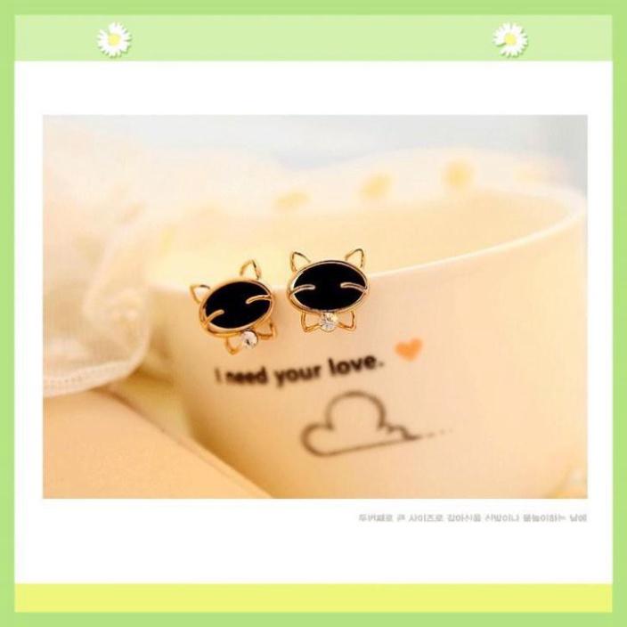 Bông Tai Mèo Đen Thời Trang Cao Cấp .HD