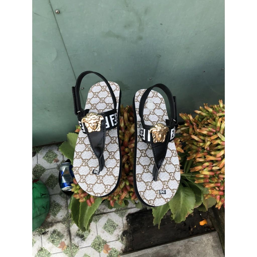 dép xăng đan nữ sandal đồng nai ( đế gg kem mờ quai hậu đen ) size có từ 35 nữ đến 42 nữ size khác nhắn tin chọn thêm