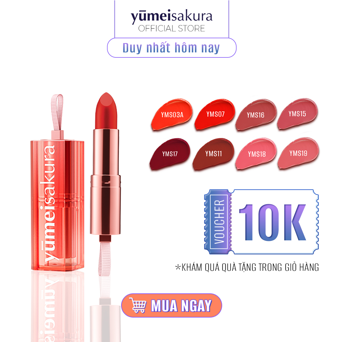 Son Thỏi Chotto Matte Yumeisakura Lì Mịn, Siêu Dưỡng, Chống Nắng Cho Môi Căng Mượt 3.5g