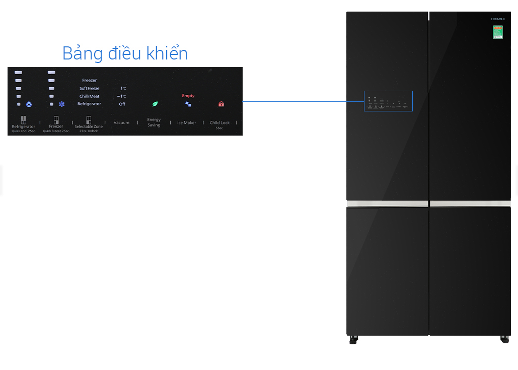 Tủ Lạnh Hitachi Inverter 569 lít R-WB640VGV0 - Hàng Chính Hãng - Chỉ Giao Hà Nội