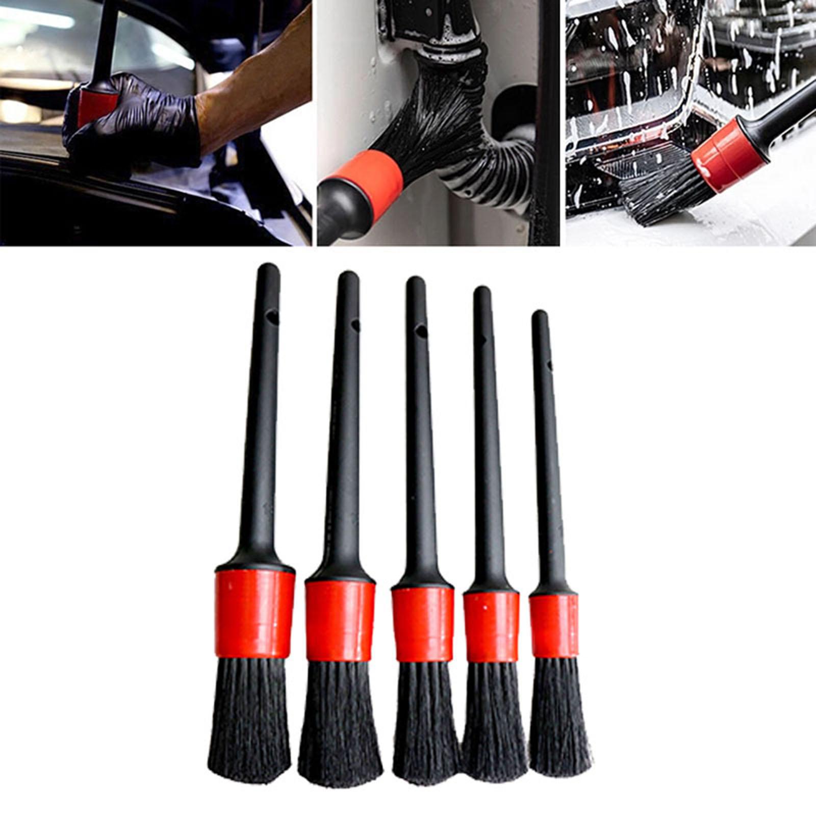 10xCar Automotive Detail Brushes Interior Detailing Brush Set  5Pcs Set