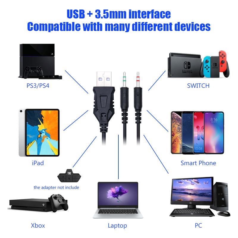 ChonChow Máy Tính Stereo Tai Nghe Chơi Game Tai Nghe Nhét Tai Đèn Nền Game Tai Nghe Dành Cho Điện Thoại Di Động PS4 Xbox PC Game Thủ Kèm Mic