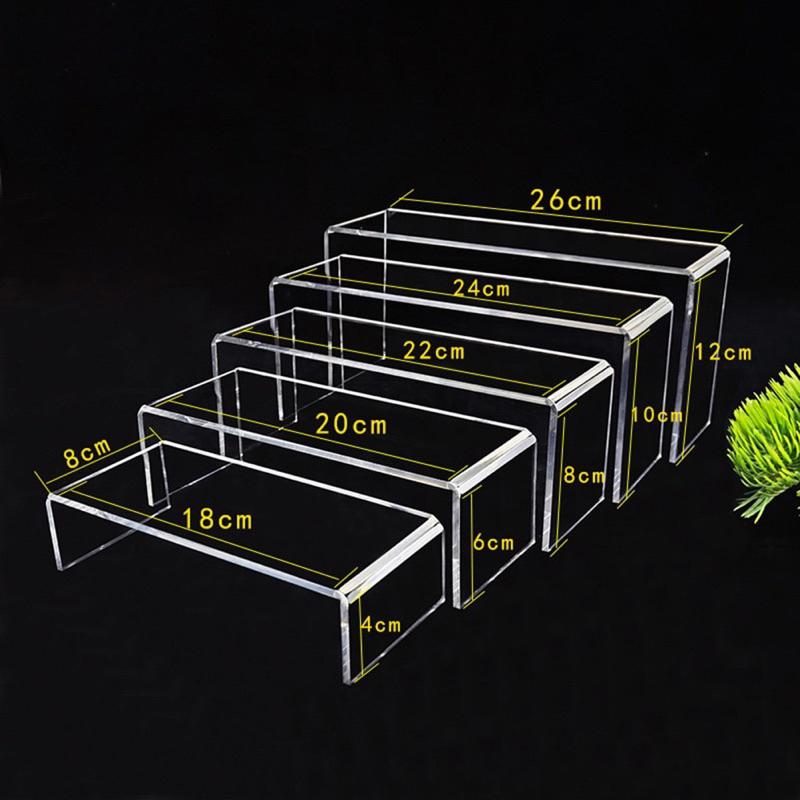Acrylic Combo 5 kệ mica chữ U dày 3mm, trưng bày sản phẩm, mô hình, trang sức