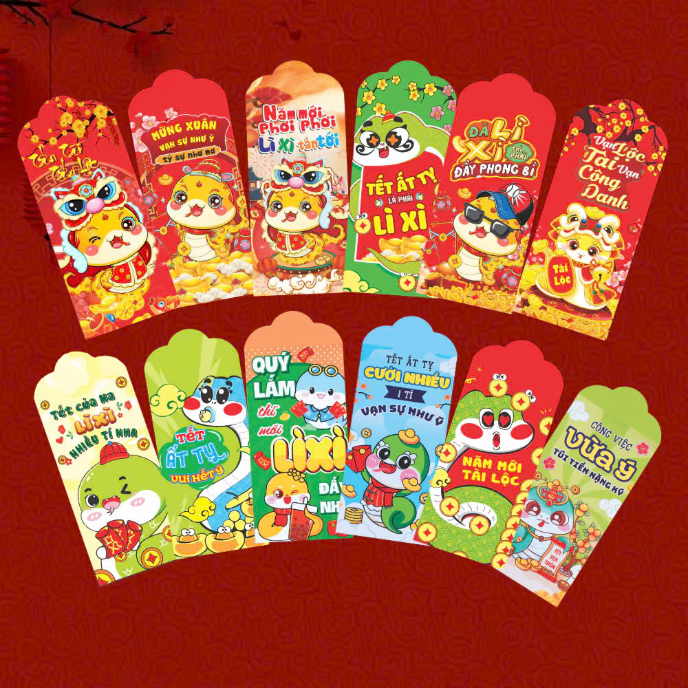 Set Bao Lì Xì Tết May Mắn Nhiều Mẫu Độc Lạ , Trend Mới Lạ