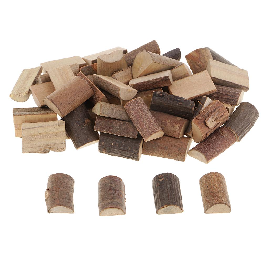 Set 50 Thanh Gỗ Cắt Nửa Dùng Làm Phụ Kiện Trang Trí Tiệc Cưới