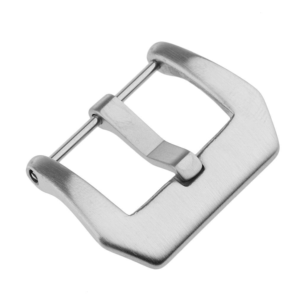 3-7pack Brushed Stainless Steel Watch Bands Buckle Screw In Pin Clasp 18mm