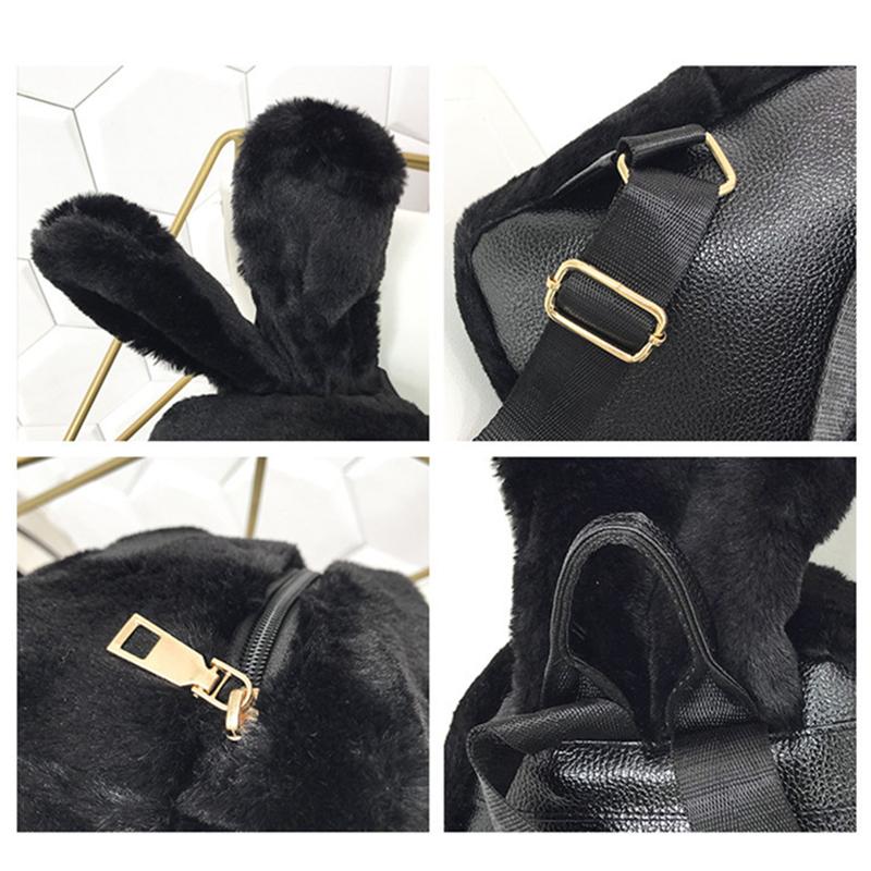 Dễ Thương Hoạt Hình Hình Thỏ Sang Trọng Ba Lô Sáng Tạo Dễ Thương 6 Màu Tai Thỏ Sang Trọng Ba Lô Nhỏ Túi Quà Tặng Giáng Sinh Dành Cho Bé Gái