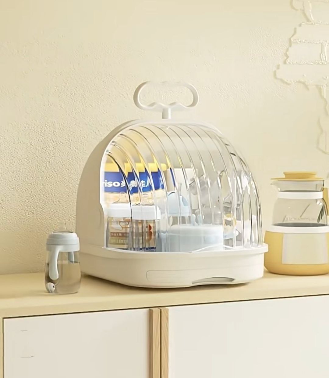 kệ khay úp ly úp sữa có nắp đậy và khay hứng nước hàng mới nhất cao cấp