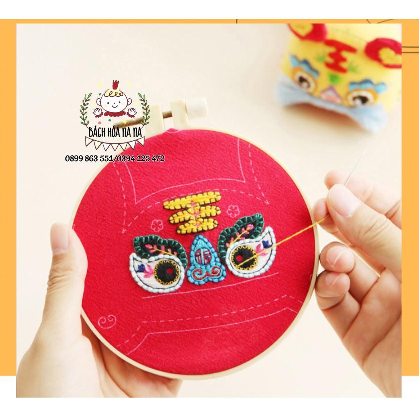 Túi thêu DIY tự làm BỘ KIT TỰ THÊU TÚI THƠM NGŨ HỔ PHÁT TÀI - Nana Shop Handmade