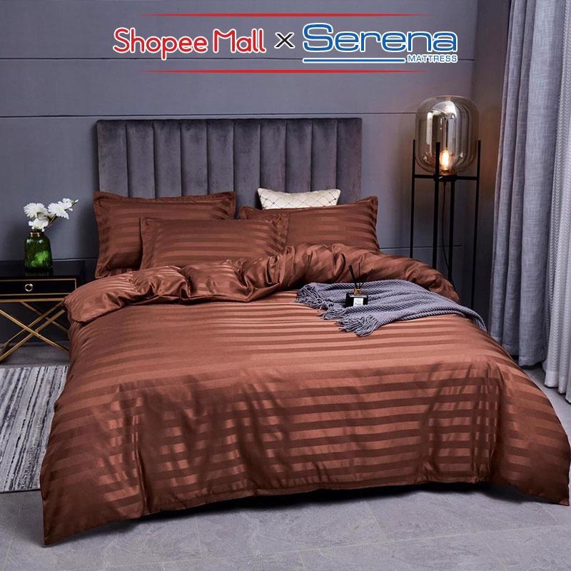 Ga Giường Cao Cấp 5 Món Cotton 3F SERENA Chính Hãng Set Chăn Ra Drap Grap Ga Gối Nệm Đệm Đẹp Trần Bông Cao Cấp Full